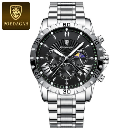 Luxury High Quality Watch for Man Waterproof Luminous Chronograph Date Men Watch Stainless Steel Quartz Men'S Watches