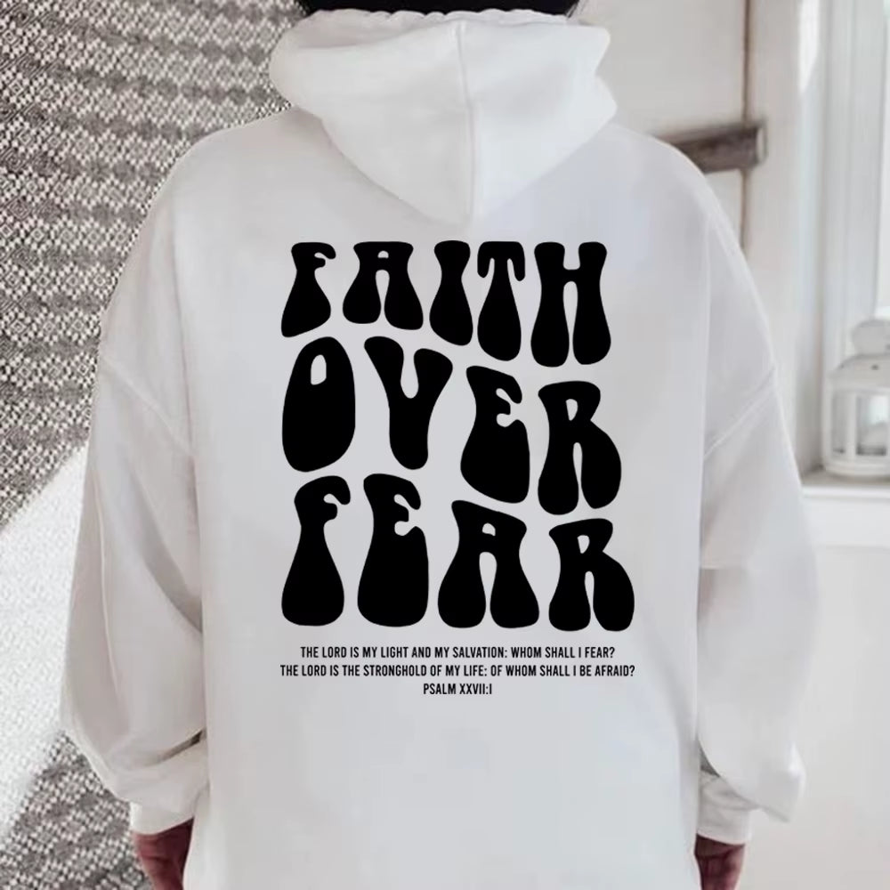 Faith over Fear Christian Hoodie Aesthetic Christian Sweatshirts Jesus Hoodie Women Graphic Hoodies Religious Pullovers Top